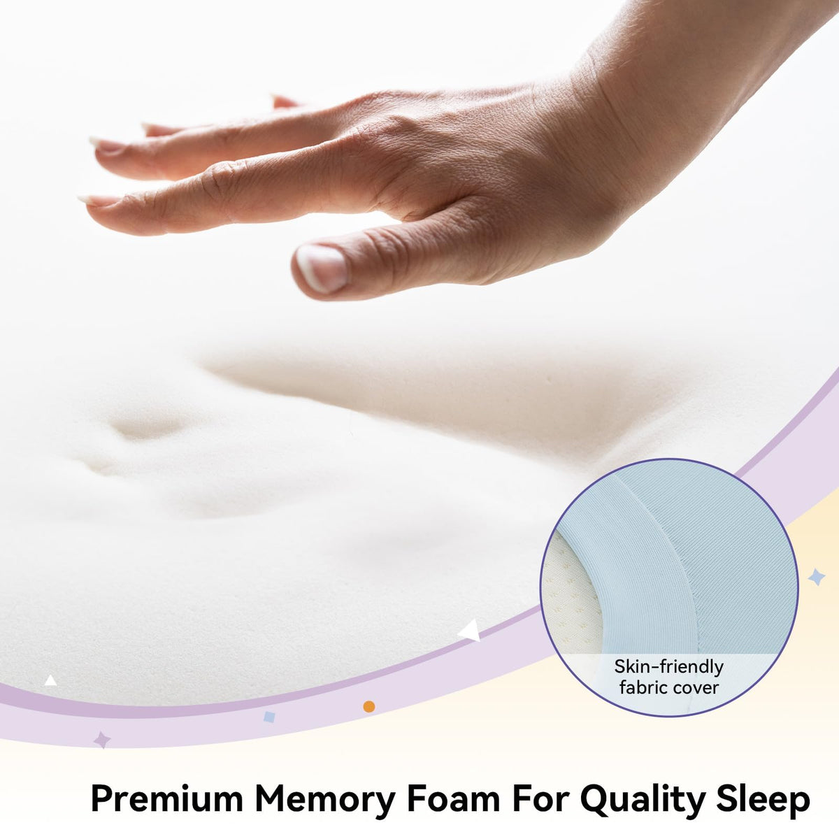 SUBCULTUREPICK Cervical Pillow for Neck and Shoulder,Contour Memory Foam Pillows,Ergonomic Neck Support Pillow for Pain Relief, Side Back Stomach Sleepers with Pillowcase