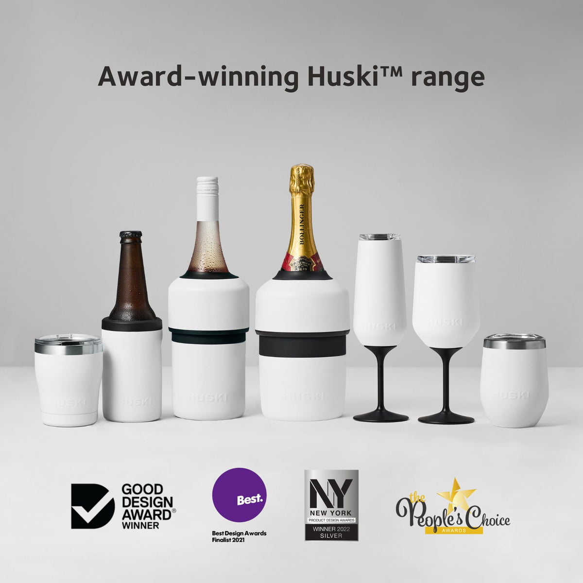 Huski Wine Tumbler 2.0 | NEW | Award-winning Design with Detachable Stem | Premium Stainless Steel Wine Glass with Lid | Triple Insulated Tumbler | 12oz Capacity | Great Gift (Powder Pink)