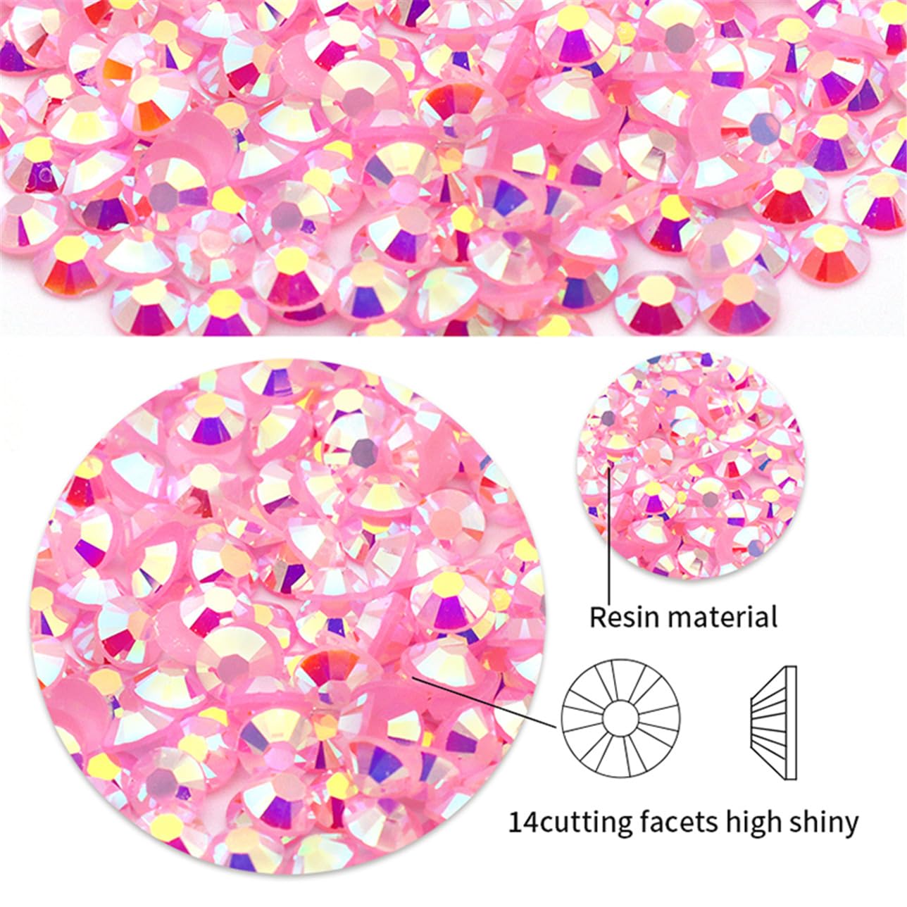 4500 Pcs SS12 3mm AB Flatback Rhinestones for Nails Art Crafts Glitter Round Shine Gems Crystals DIY Clothes Shoes （Black-Bottom Ink-Blue AB）