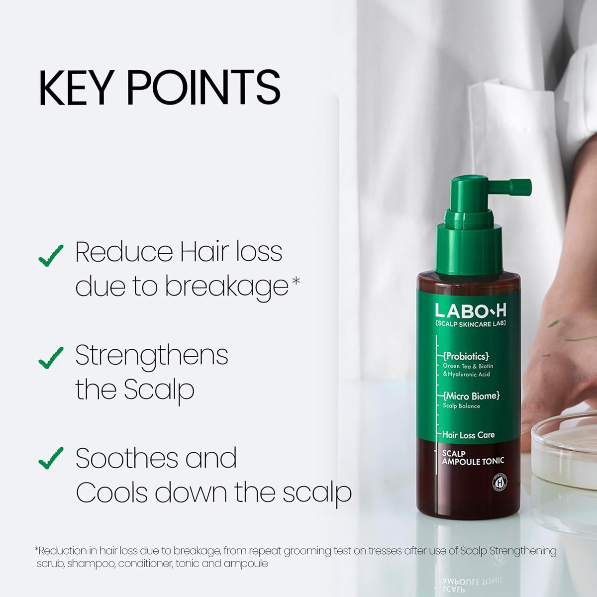 Scalp Strengthening Spray for Hair Growth & Anti-Loss | Vegan Tonic Serum, Instant Cooling & Soothing with Rosemary and Peppermint Oil, Sulfate Free, Korean, 3.38 Fl oz.