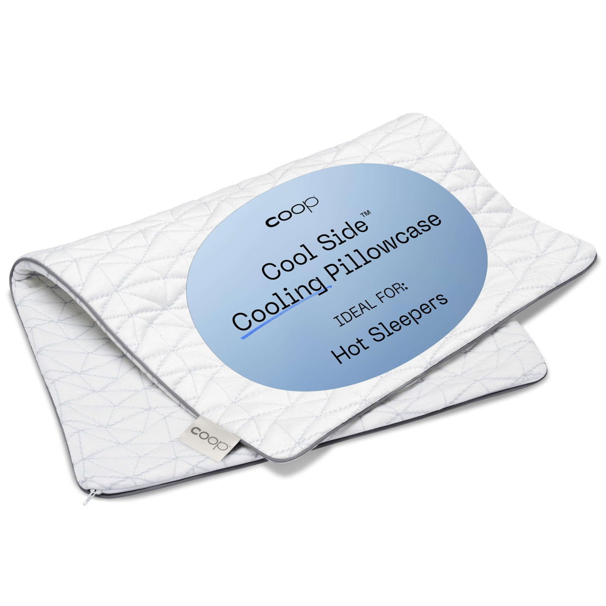 Coop Home Goods Cool Side Pillowcase, Queen Size Cooling Pillow Case for Hot Sleepers, Two-Sided Pillow Covers, Cozy Side & Cool Side, Ultra Soft Lulltra Cool Technology