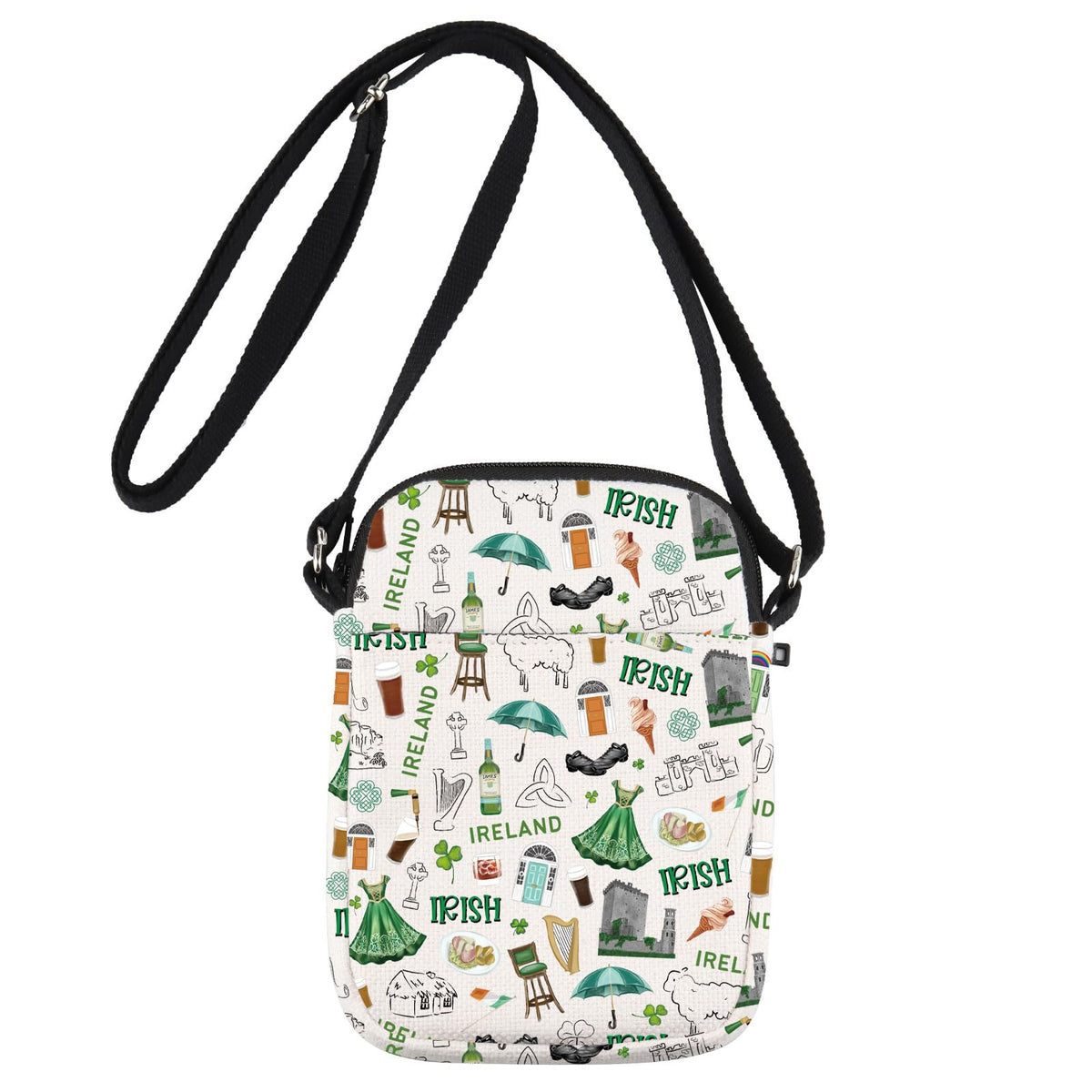 JNIAP Irish Crossbody Bag Ireland Travel Gift Ireland Themed Gifts Ireland Crossbody Purse Irish Travel Purse (Ireland cb)