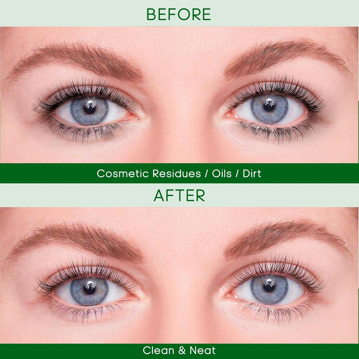 Buqikma Lash Shampoo Kit - Eyelash Extension Cleanser for Extensions 60ML with Rechargeable Handheld Lash Fan Dryer Mascara Brush Rinse Bottle Makeup Cleansing Foam for Lash Care