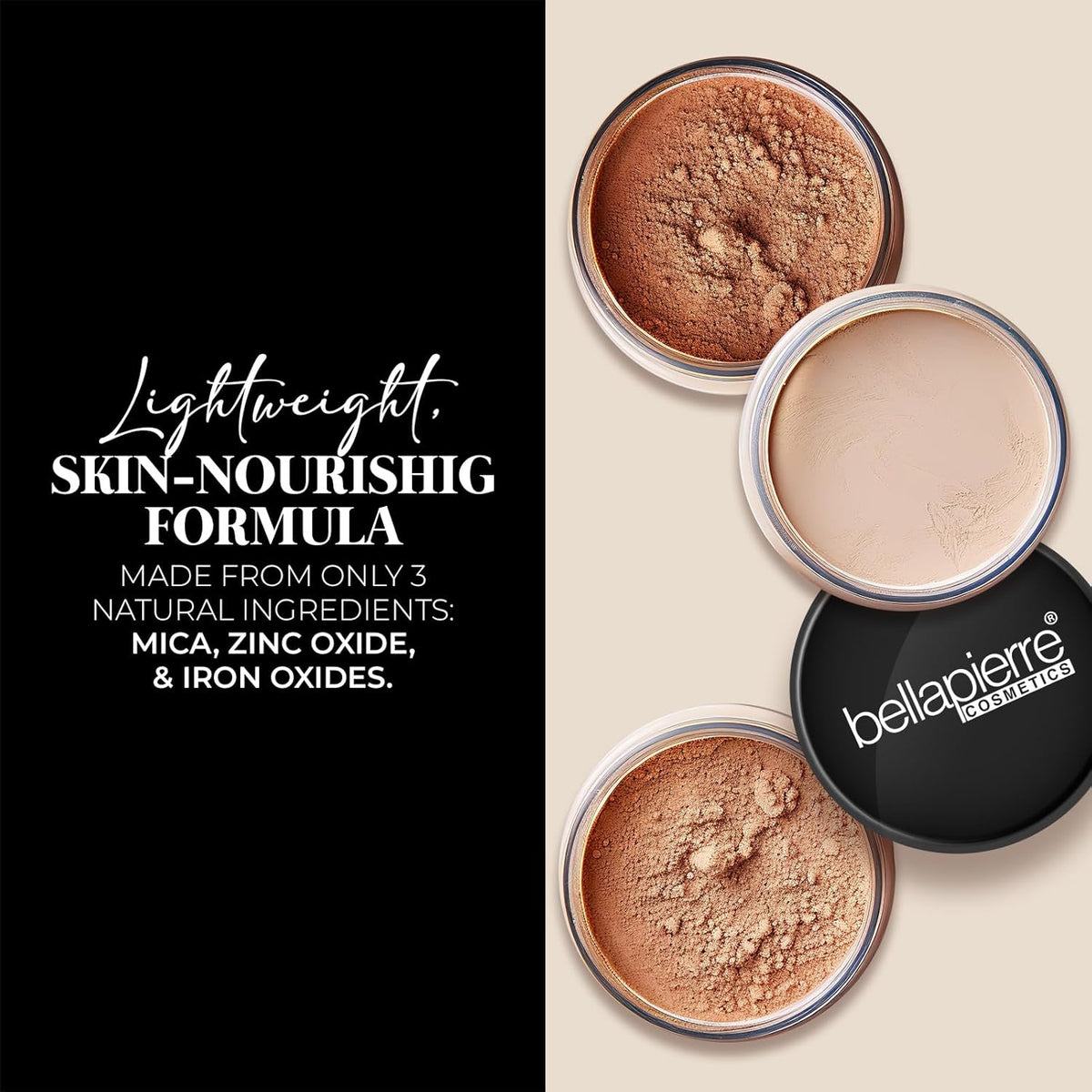 Bellapierre Mineral Foundation SPF 15 – Loose Powder Foundation, Full Coverage Mineral Makeup with Matte Finish – Vegan, Cruelty Free, Hypoallergenic, Oil & Talc Free – 0.32 oz - Latte