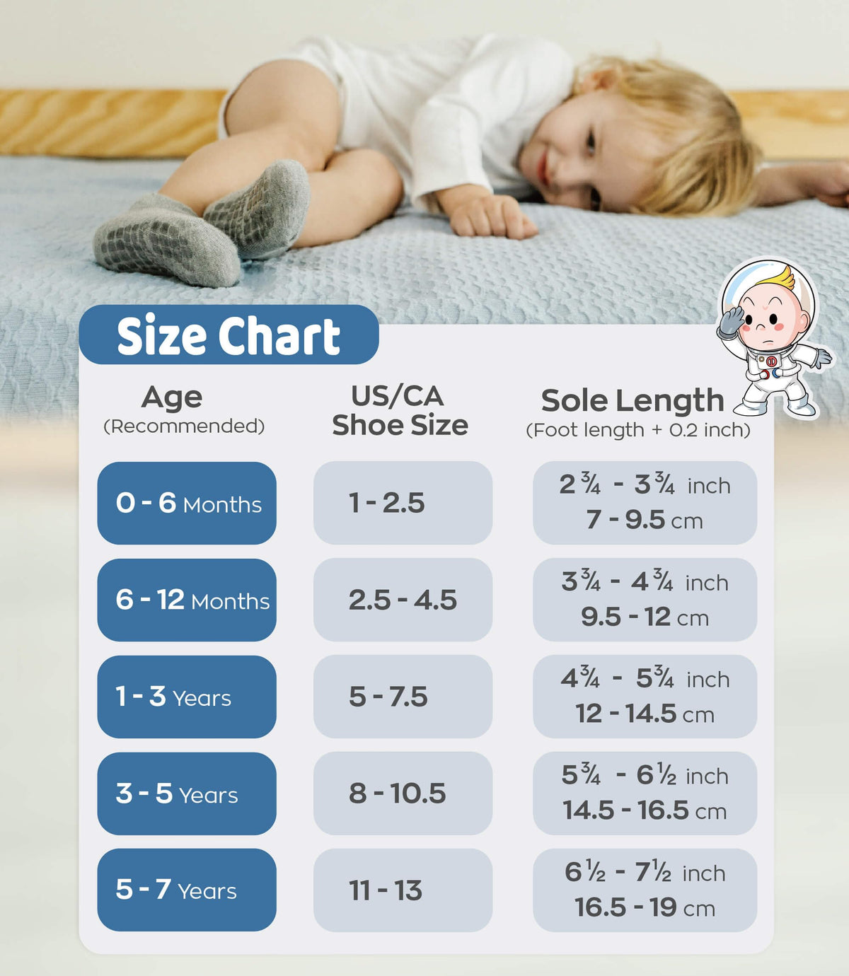 Simply Kids Toddler Socks with Grippers for Boy and Girl 1t-2t 2t-3t, Non Slip Baby Grip Socks for 12-18 18-24 Months