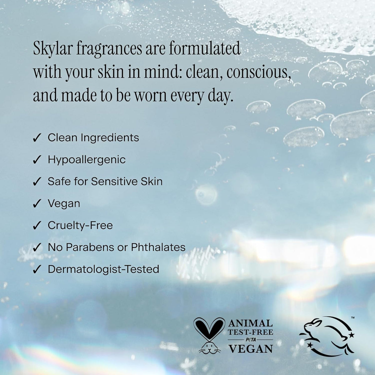 Skylar Salt Air Eau de Parfum - Hypoallergenic & Clean Perfume for Women & Men, Vegan & Safe for Sensitive Skin - Fresh Perfume with Notes of Driftwood, Sea Salt & Seaweed - 50mL /1.7 Fl oz
