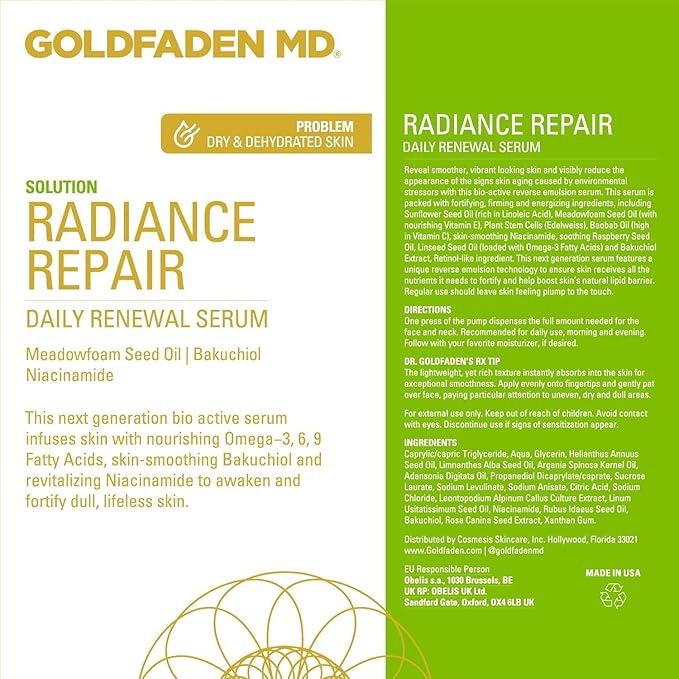 GOLDFADEN MD Radiance Repair Daily Renewal Serum Trial Size .34 fl oz