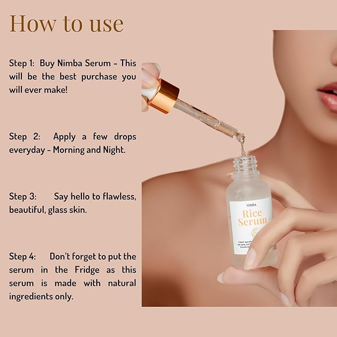 Rice Serum, Anti-Aging, with Tremella Extract, Aloe Vera, Rice Extract, Sweet Potato, Vitamin E, for Hydration, Skin Barrier Strengthening, Fine Lines Reduction