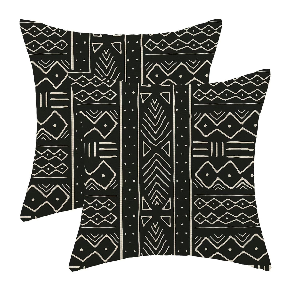 Abstract Line Throw Pillow Covers 18x18 Inch Set of 2, Black Line Decoration Throw Pillow Covers Decorative Art Outdoor Cushion Cover for Sofa Couch Farmhouse Room Bed Decor
