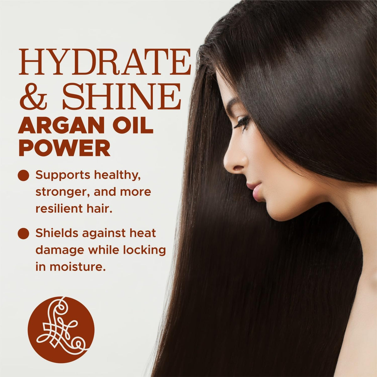 Luseta Argan Oil Shampoo and Conditioner Set Thickening for Thin & Dry Hair Smoothing & Nourishing Anti- Frizz for All Hair Types Sulfate Free for Men and Women 2 x16.9Fl Oz