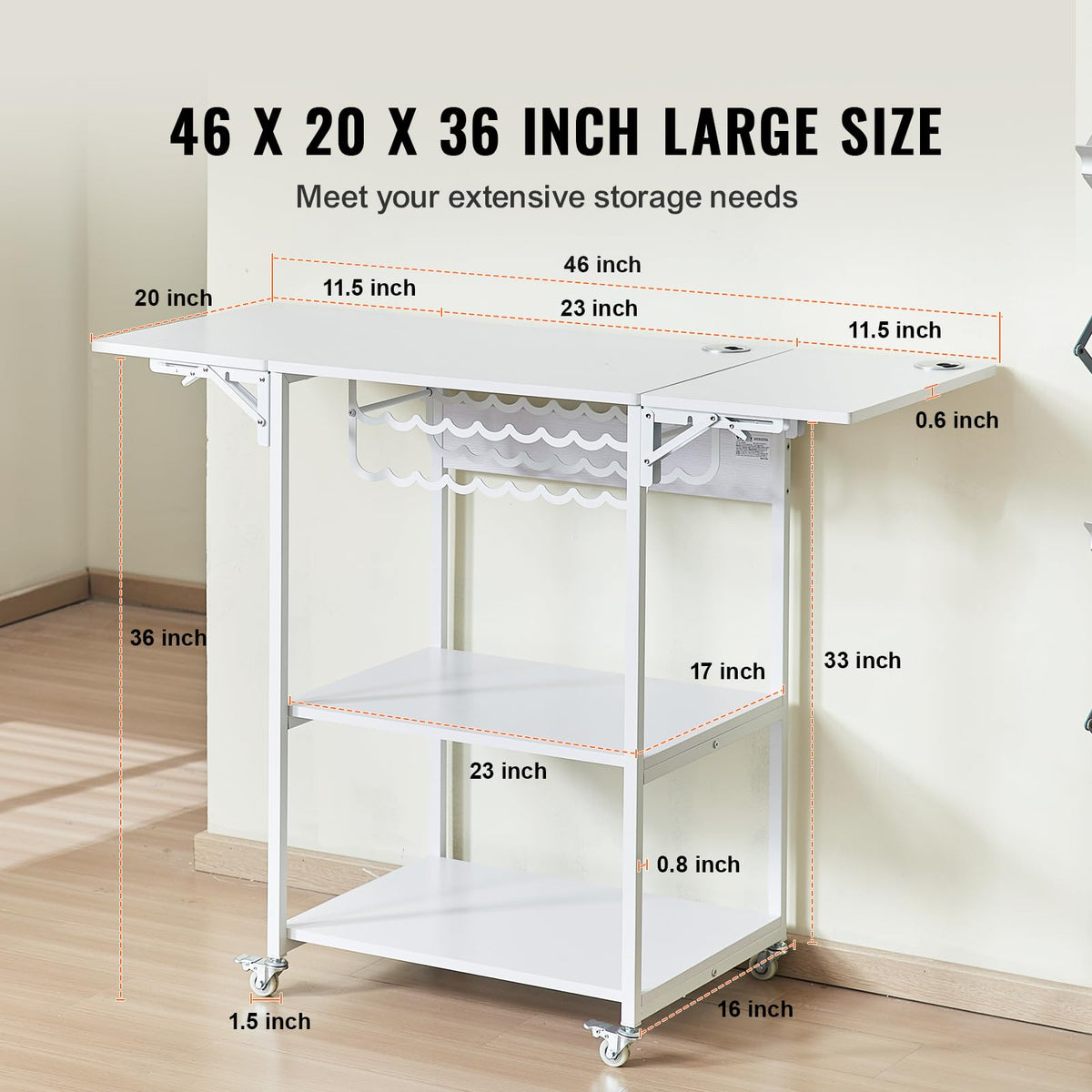 VEVOR 3 Tier Movable Heat Press Table, Foldable Heat Transfer Machine Stand with Vinyl Roll Holder, Heavy Duty Rolling Metal Workbench for DIY Sublimation Transfer Machine and Printer
