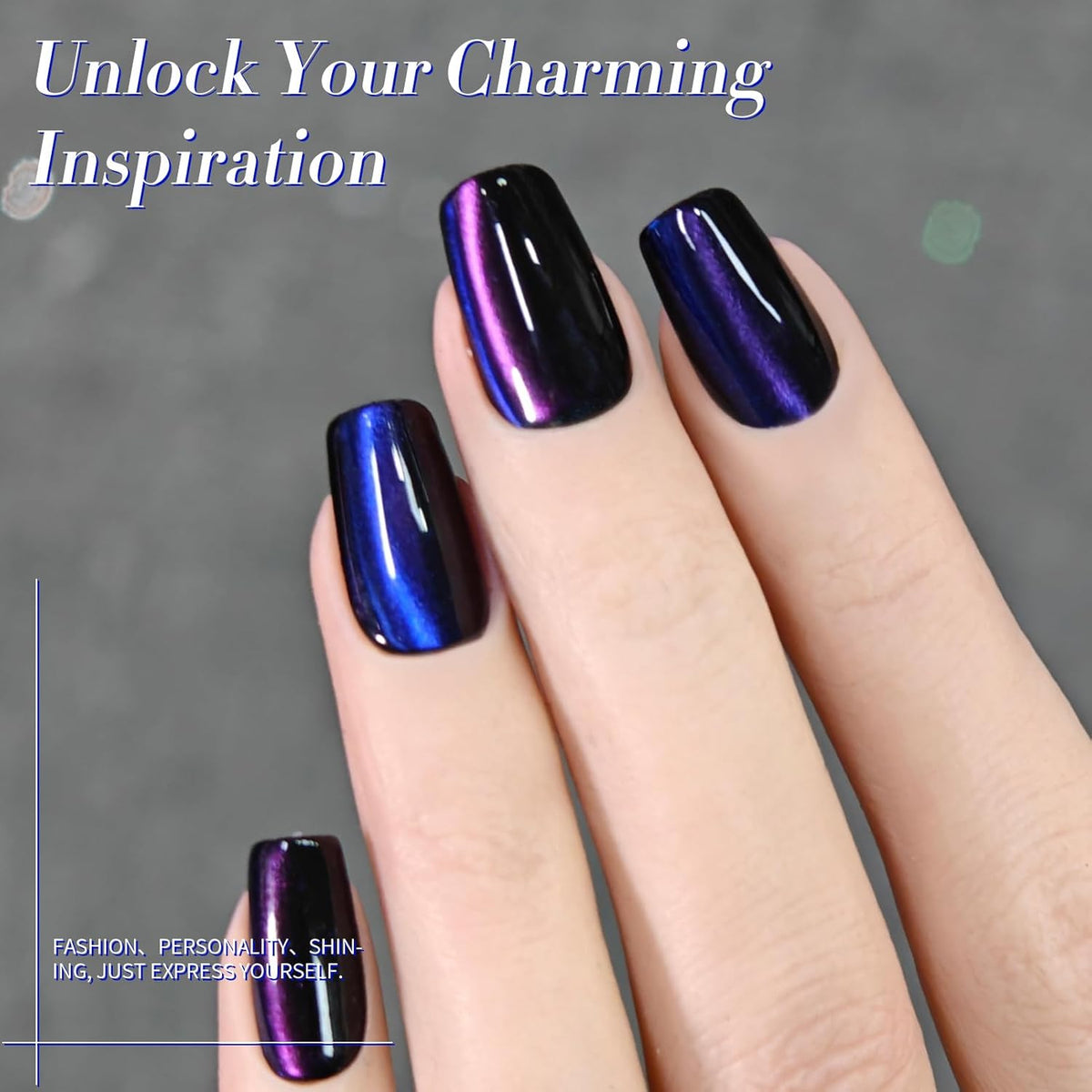 Born Pretty Cat Magnetic Gel Nail Polish Heaven Purple Chameleon Holorgraphic Cat Magnetic Eye Gel Polish Glitter Gel Polish