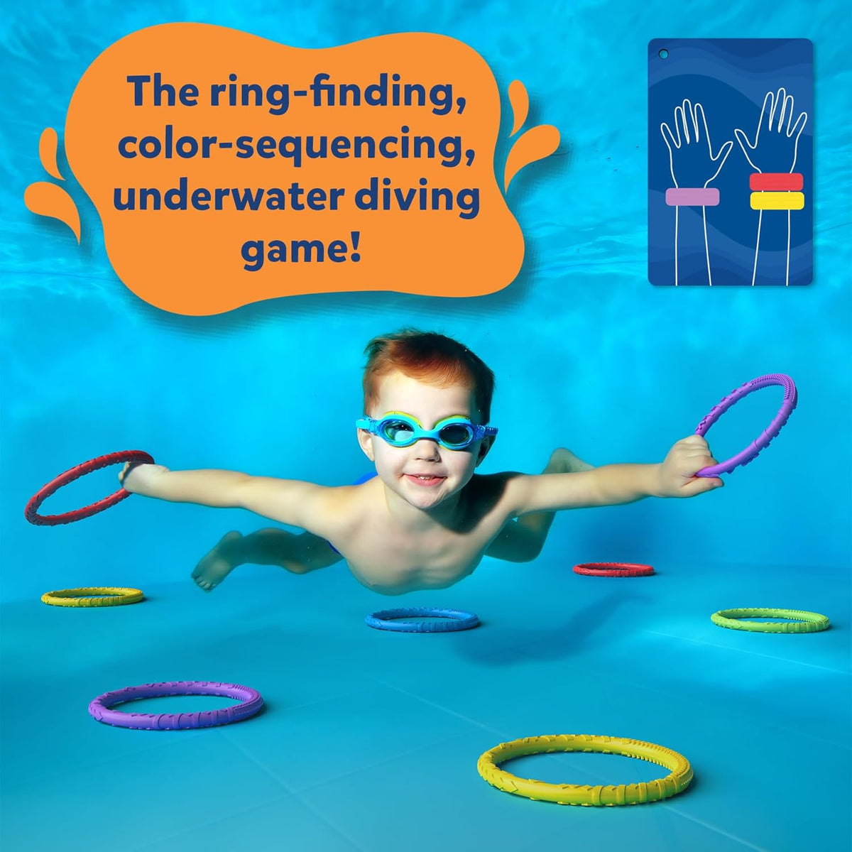 Skillmatics Ring Rush Diving Toys - Underwater Search and Find Game for Summer Fun, Swimming Pool Toys, Gifts for Kids, Boys, Girls Ages 6, 7, 8, 9 & Up
