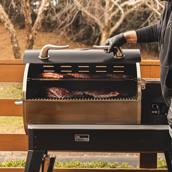 recteq Pellet Grill - Deck Boss 800, Pellet Smoker Grill, Wi-Fi-Enabled, Electric Pellet Grill, Deck Boss + BBQ Master Bundle