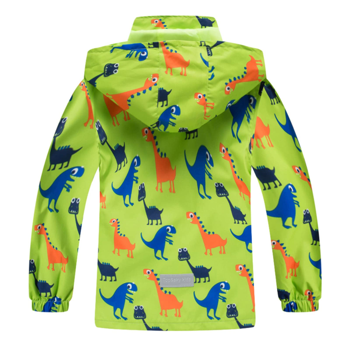 IjnUhb Waterproof Hooded Jacket for Boys Girls,Kids Raincoats Outdoor Windbreaker Dinosaur Rain Jacket (Green,4T)