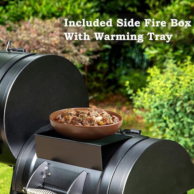 Sophia & William Heavy-Duty Charcoal Outdoor Smoker Grills, Extra Large Offset Smoker (941 SQ.IN. Cooking Area), Charcoal Grill & Smoker Combo for BBQ Patio Cooking