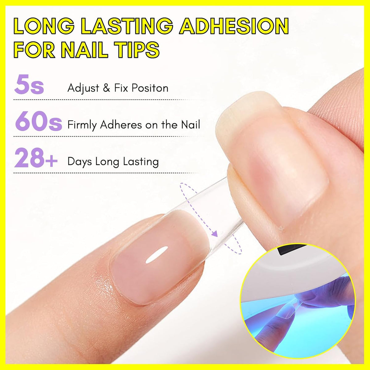 Makartt Gel Nail Glue: 3 in 1 Nail Glue for Acrylic Nails Extension Super Strong Adhesive Bond Long Lasting Brush on Glues for Tips, Base Coat & Slip Solution, & Stick Rhinestone, Curing Needed, 15ml