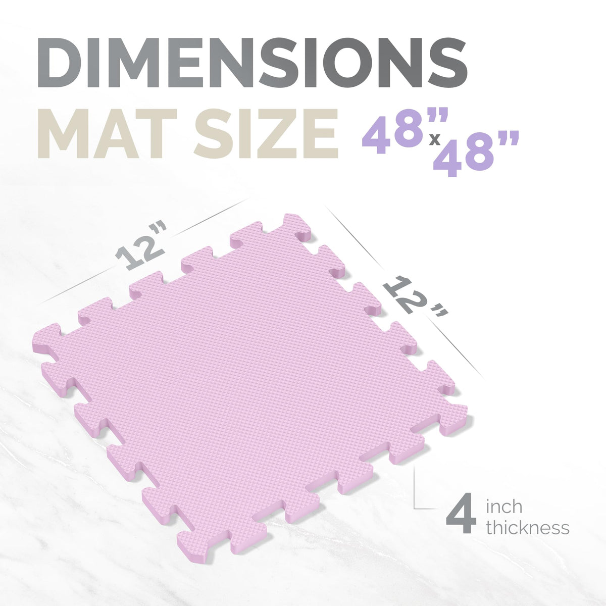 TOYVELT Ultimate Foam Play Mat Set 12x12-16 Interlocking Floor Tiles for Kids - Non Toxic, Colorful Foam Puzzle Mats - Safe and Durable - Ideal Play Mat for Toddlers 1-3 - Pink-Purple-Beige