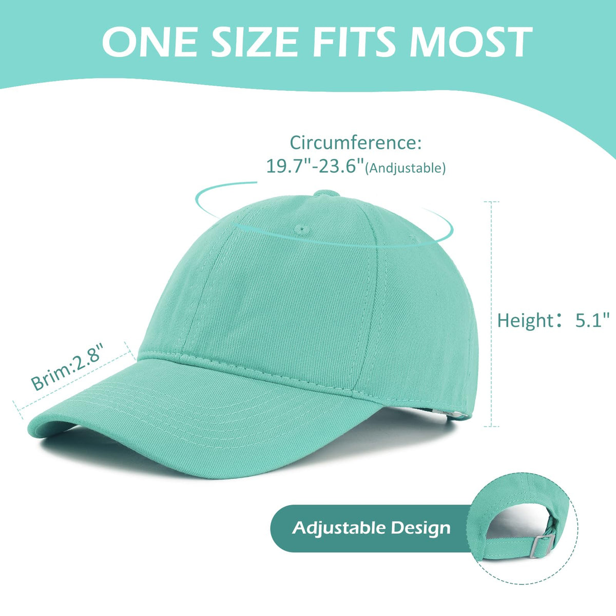 Black Dad Hat Baseball Caps for Men Trucker Adjustable Ponytail Golf Tennis Black Papa Hats Gifts for Dad