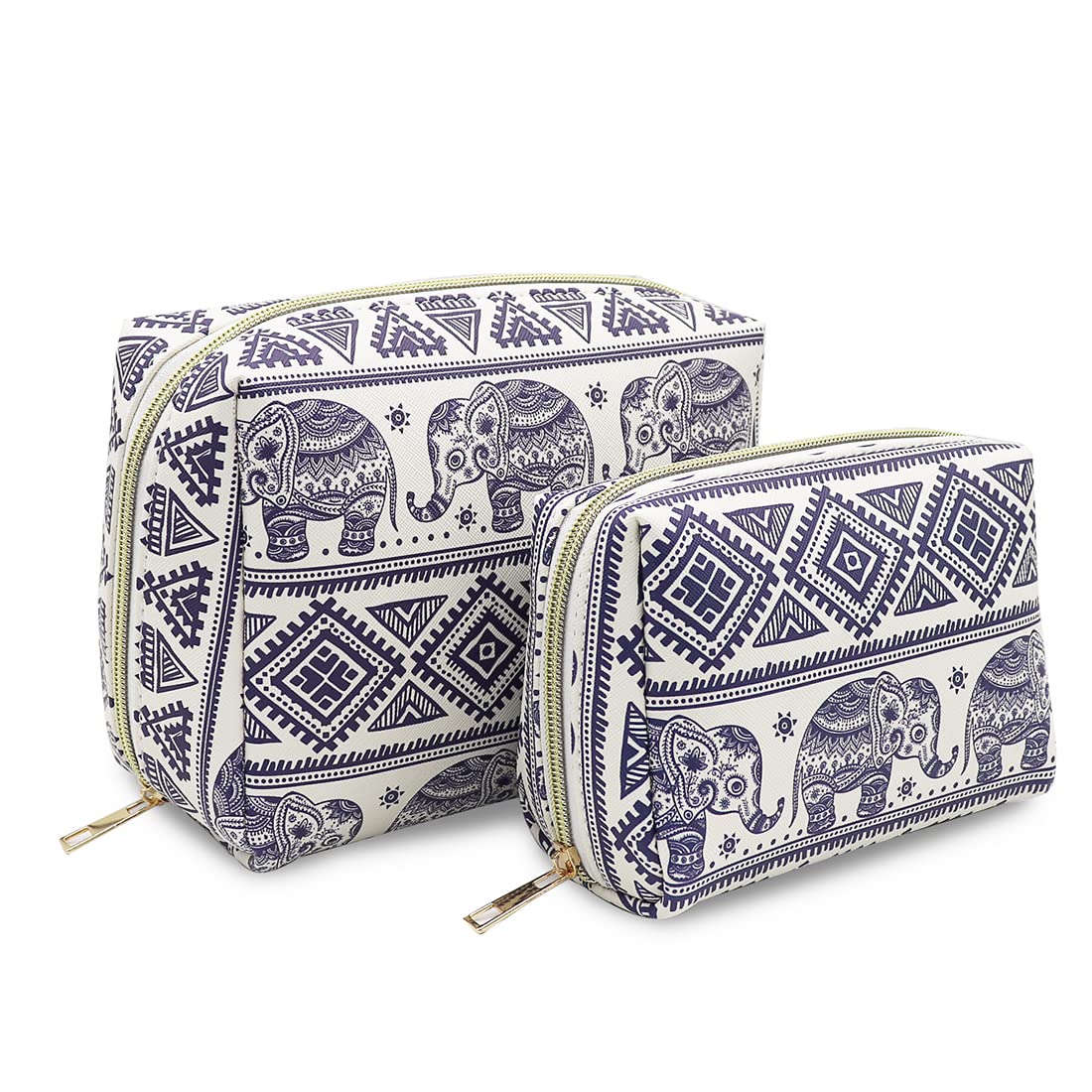 FITINI Large Makeup Bag Elephant Travel Small Zipper Pouch Cosmetic Bags Organizer for Women Toiletry Storage Case