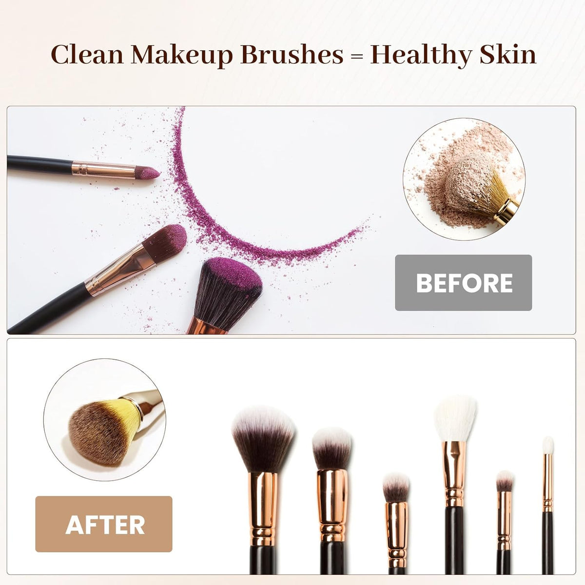 Electric Makeup Brush Cleaner and Dryer Machine - Super Fast Clean and Dry Make Up Brushes - Automatic Cosmetic Brush Spinner Washer Tools