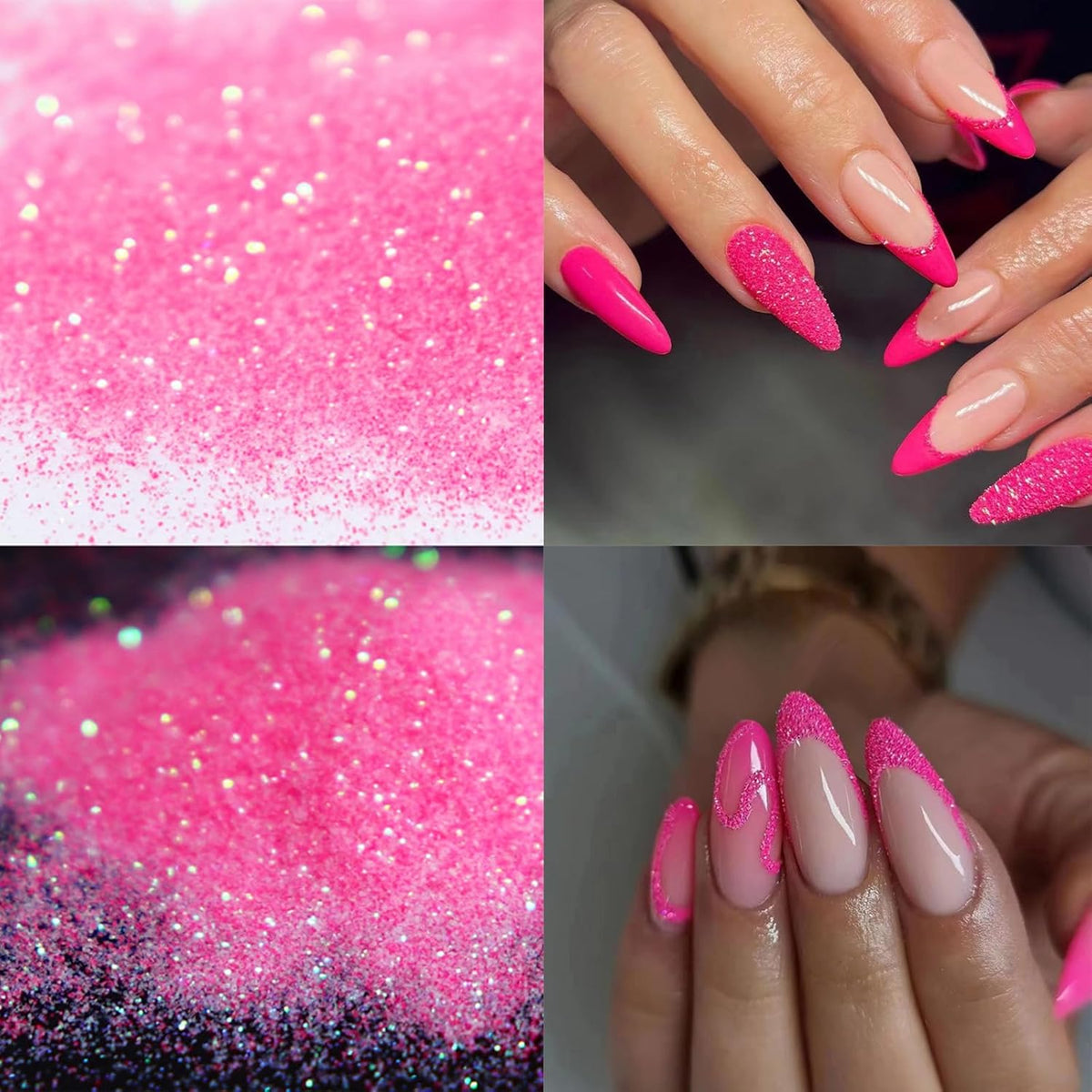 3 Boxes Nail Art Rhinestones Pink Nail Charms 2mm-4mm Resin Clear Jelly Rhinestones Pearls Glitters Nail Art Supplies Crystal Gems Bubble Beads Nail Accessories for Women Nail Decorations Design.