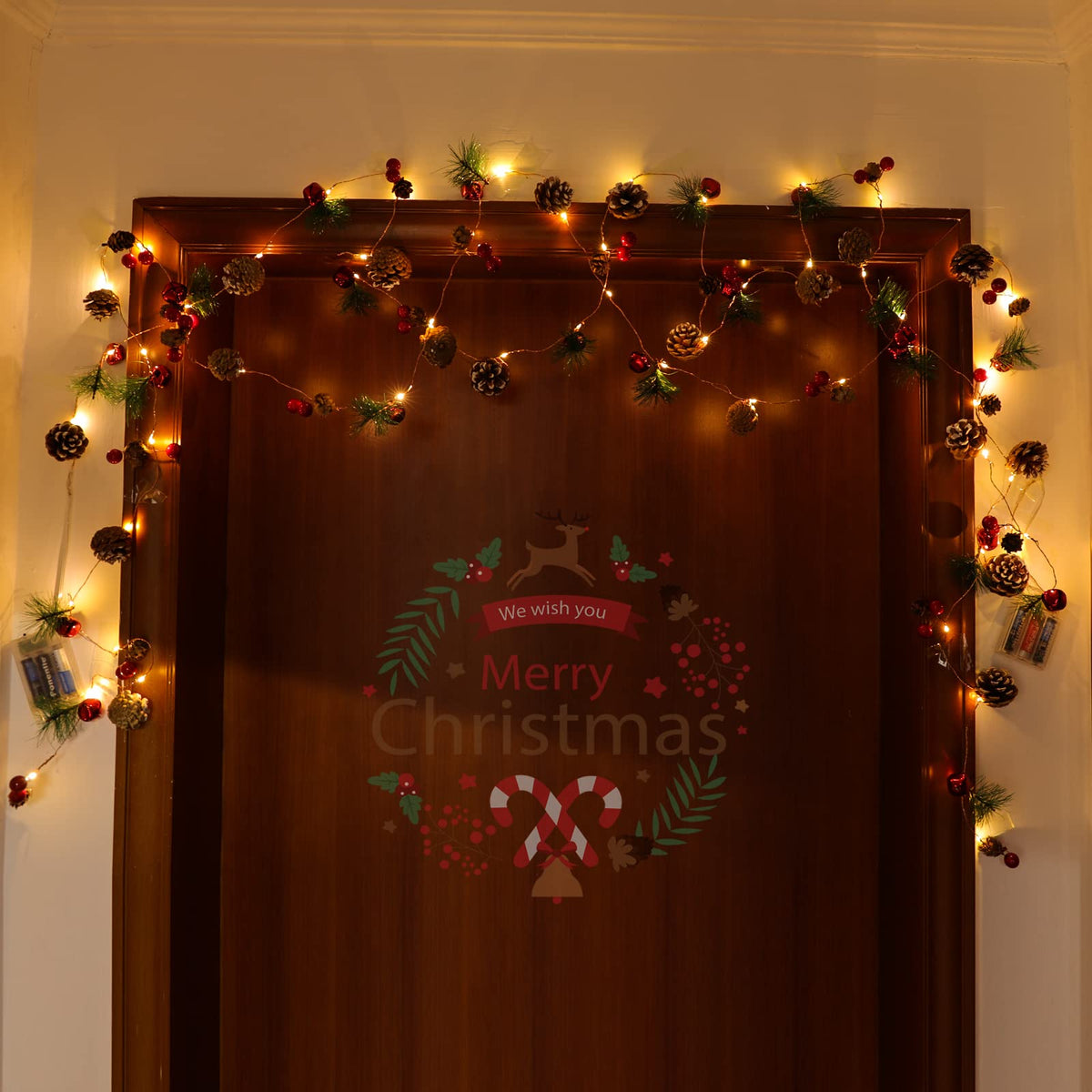 Christmas Decorations Christmas Decorations Indoor Christmas Garland Christmas Garland with Lights Garland Christmas Decorations Christmas Tree Garland Indoor Home Decor (Christmas Garland)