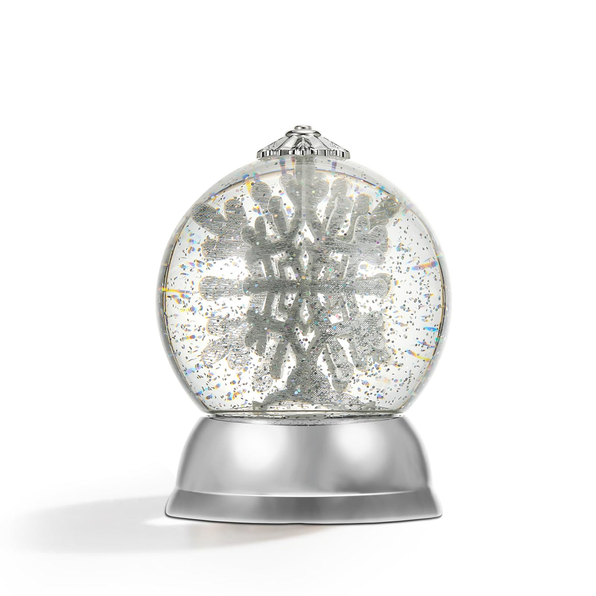 Snow Globe，6.5" Christmas Snow Globes, with Swirling Glitter, Battery Operated, Spinning Water Glitters, 2025 Tabletop Figurine for Adults Unique, Kids, Women, Girls, Christmas Decorations Indoor