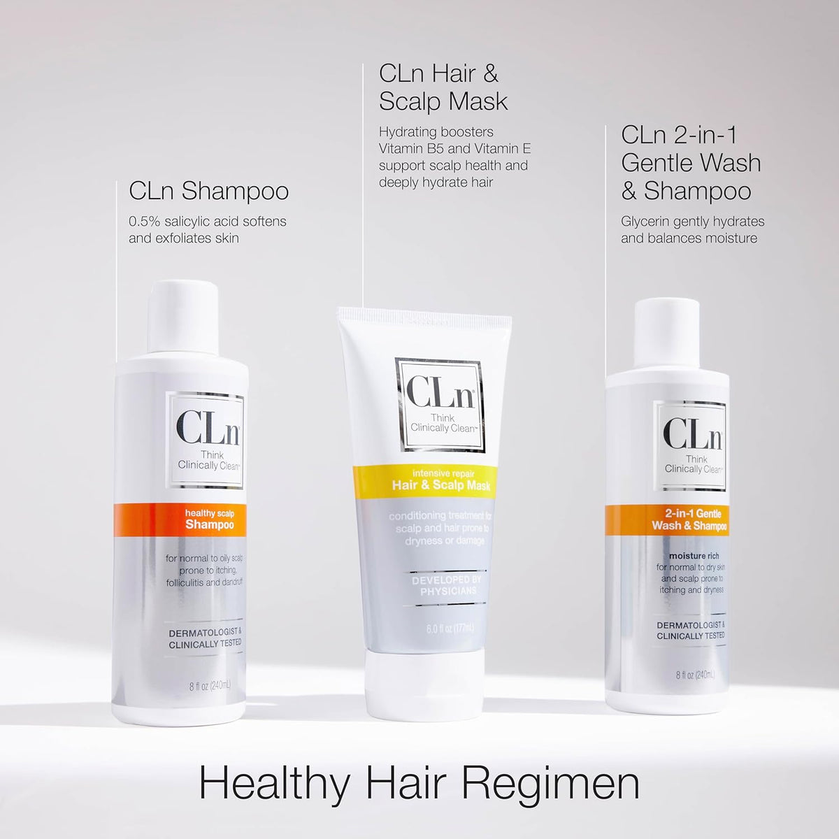 CLn® Hair & Scalp Mask Conditioner - Deep Conditioner for Hair & Scalp Prone to Dryness & Damage, Paraben-Free & Dye-Free, Scented by Eucalyptus, 6 fl. oz.