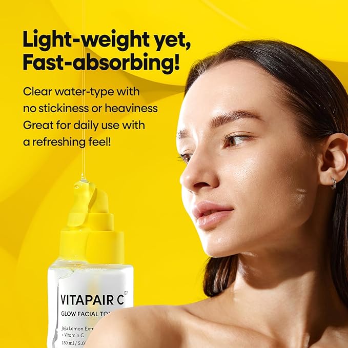 Nature Republic Vitapair C Glow Facial Toner - Vitamin Toners for Face, Hydrating Skin Care for Women, Niacinamide Korean Skincare, Clean, Clear Moisturizing, Gentle Natural Beauty, 150ml / 5.07 fl oz