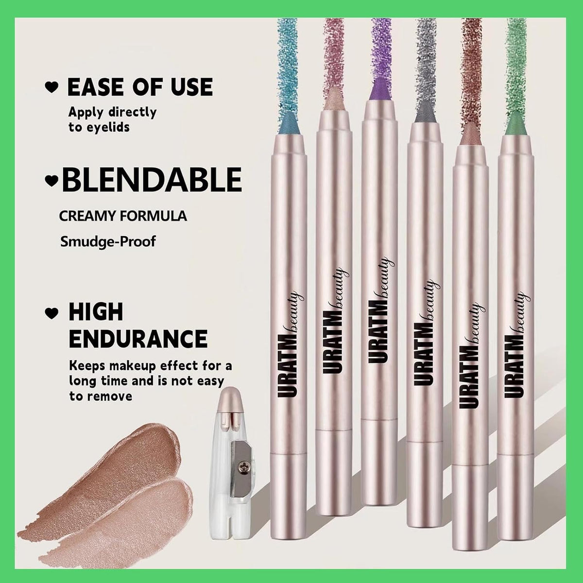 Purple Violet Eyeshadow Stick, Blendable Creamy eye shadow Eye Brightener Stick, Waterproof Eyeshadow Pencil Long Lasting , Smooth Shimmer Eye Shadow Highlighter Eye Liner Makeup.#B06 violet shimmer