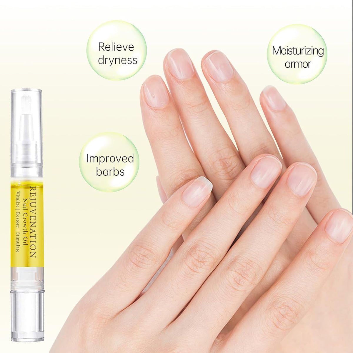 Fiorland Nail Growth Oil, Rejuvenation Nail Strengthener & Repair Serum with Nail File- 3 in 1 Formula for Instant Growth, Cuticle Care (3PCS)