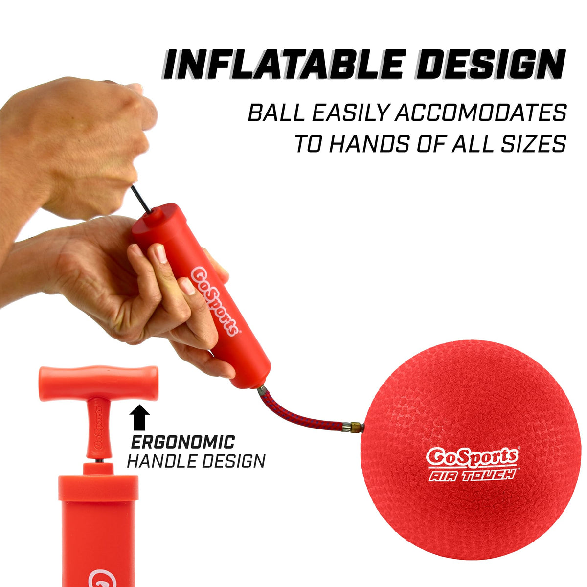 GoSports 8.5 inch Playground Ball (Set of 6) with Carry Bag and Pump