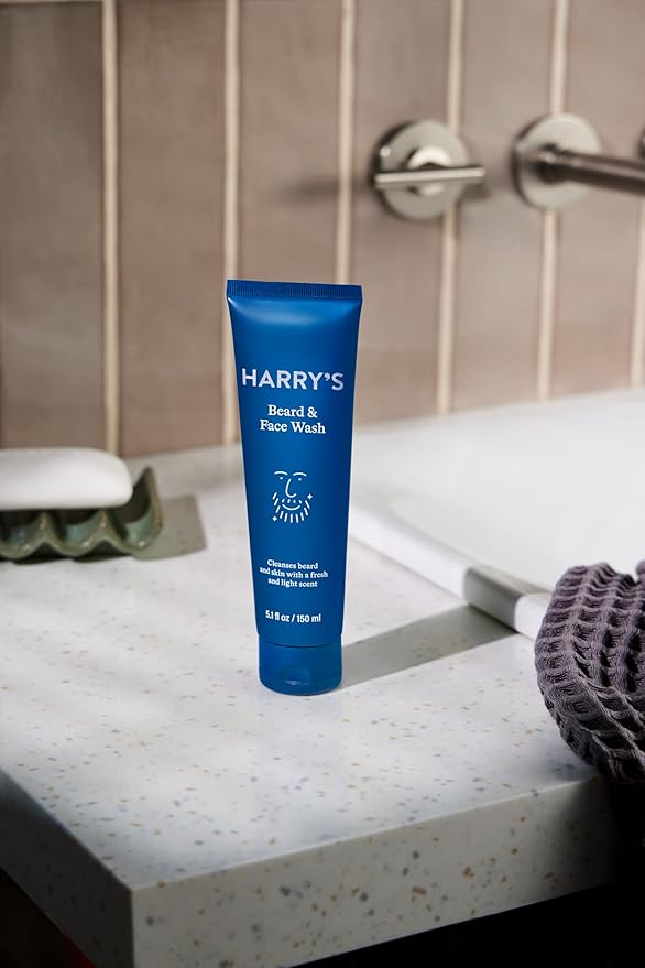 Harry's Beard and Face Wash with Willow Bark Extract, Non-drying Formula, 5.1 FL Oz