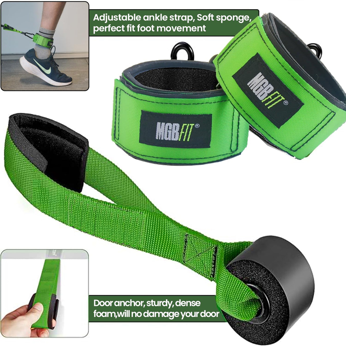 Resistance Bands Set 300lbs - Heavy Duty Fitness Bands with Handles for Strength Training, Door Anchor, Ankle Straps, and Carrying Bag for Home Gym and Full Body Workouts