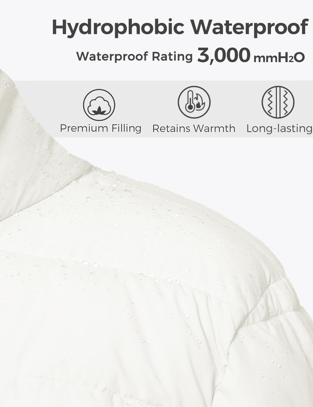 wantdo Women's Puffer Jacket Lightweight Warm Quilted Puffy Winter Coats White 1X