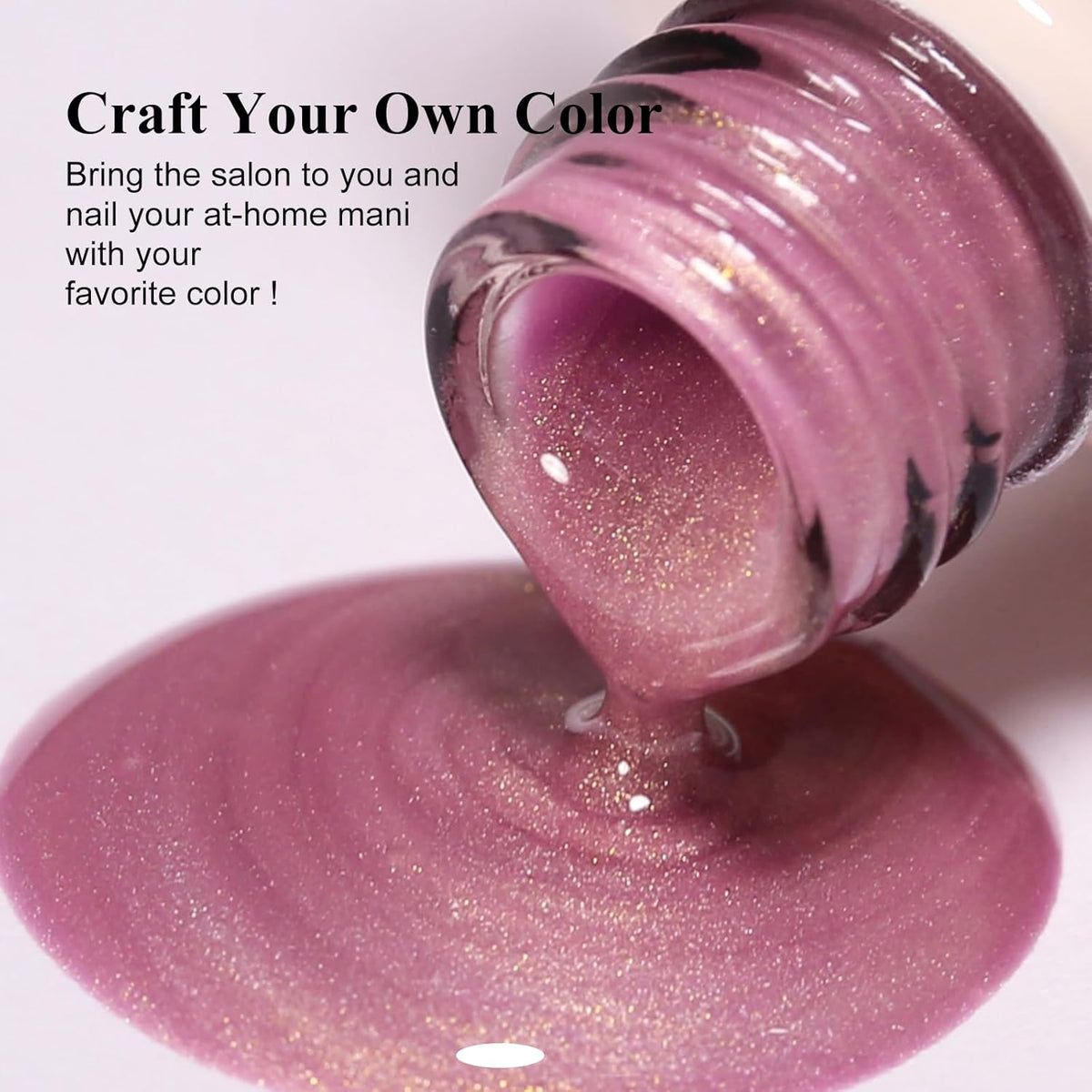 Imtiti Aurora Cat Eye Gel Polish, Pearl Purple Gold Holographic Glitter Magnetic UV Soak Off Gel Nail Polish (0.34 Fl Oz-996)