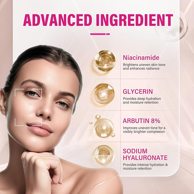 Hemir 8% Arbutin & 5% Tranexamic Acid Cream - Brightening Face Cream for Dark Spots & Hyperpigmentation, Melasma Treatment with Alpha Arbutin, Moisturizing & Even Skin Tone