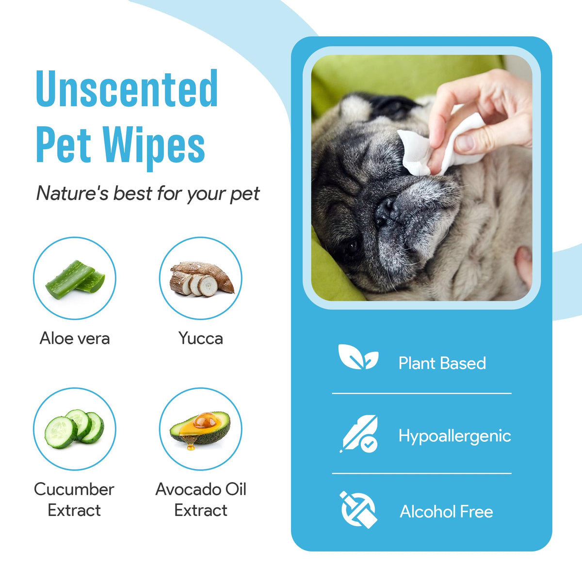 Petazy 400 Dog Wipes for Paws and Butt Ears Eyes | Organic Pet Wipes for Dogs | Unscented Dog Wipes Cleaning Deodorizing | Extra Thick Paw Wipes for Dogs Cats Pets | Bonus Glove Wipes Included