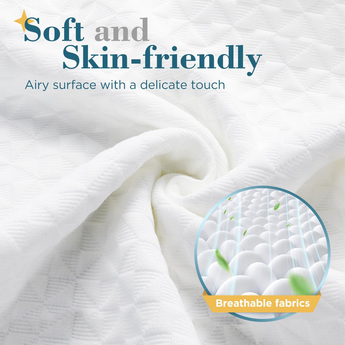 viewstar Shredded Memory Foam Pillows Queen Size Set of 2, Adjustable Firm Pillows for Side Back Stomach Sleepers, Washable Removable Cover