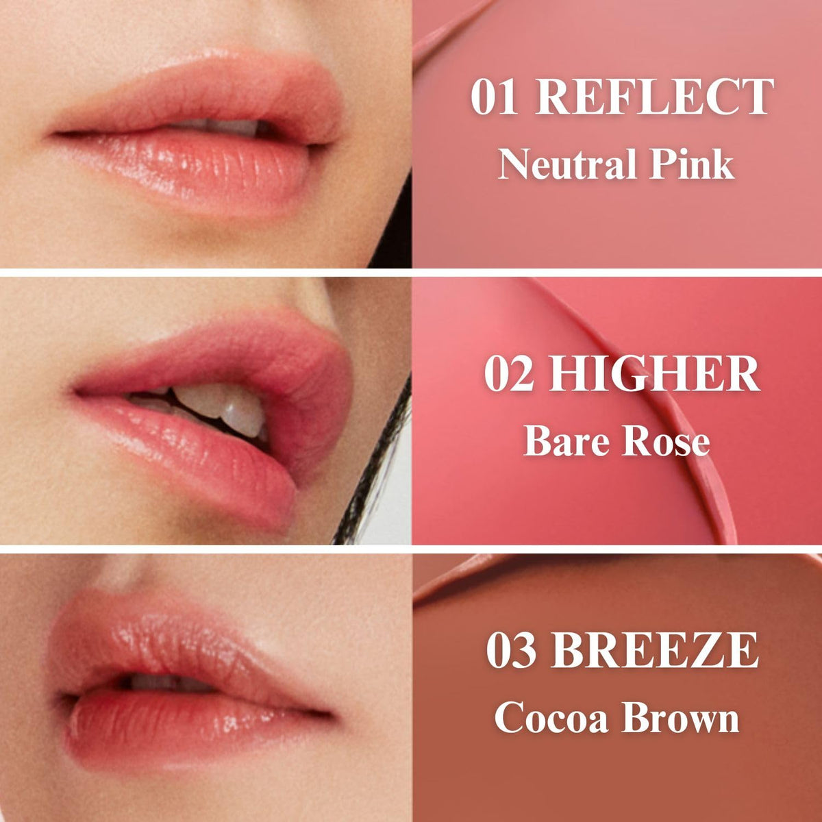 EGLIPS Lip & Cheek Glow Balm - Multi-Use Tinted Melting Balm Blush for Lips & Cheeks Builable and Blendable Texture (03 BREEZE, 0.18 oz)