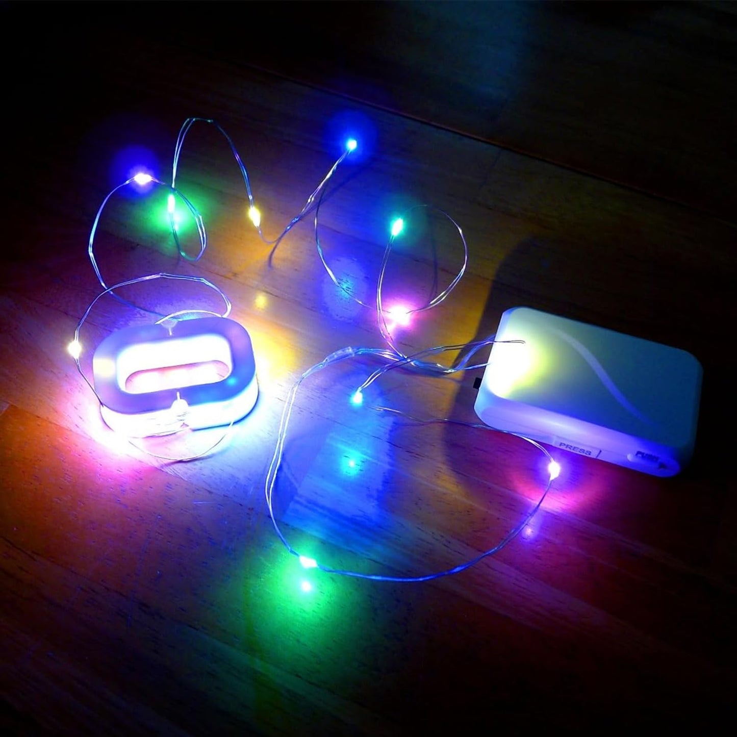 AIKEI Led Fairy Light Battery Operated, 50LED 16FT String Lights Copper Wire Starry Fairy Lights (Multi-Colored, 2Pack)