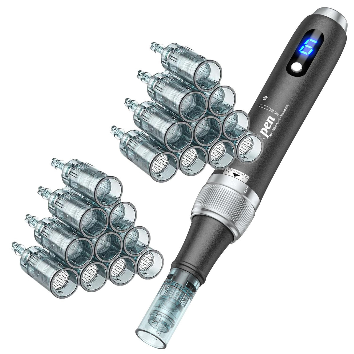 Microneedling Pen M7S for Skin Care – Professional Derma Pen 0.25mm Skin Care Tools for Men and Women Home Use (Silvery)
