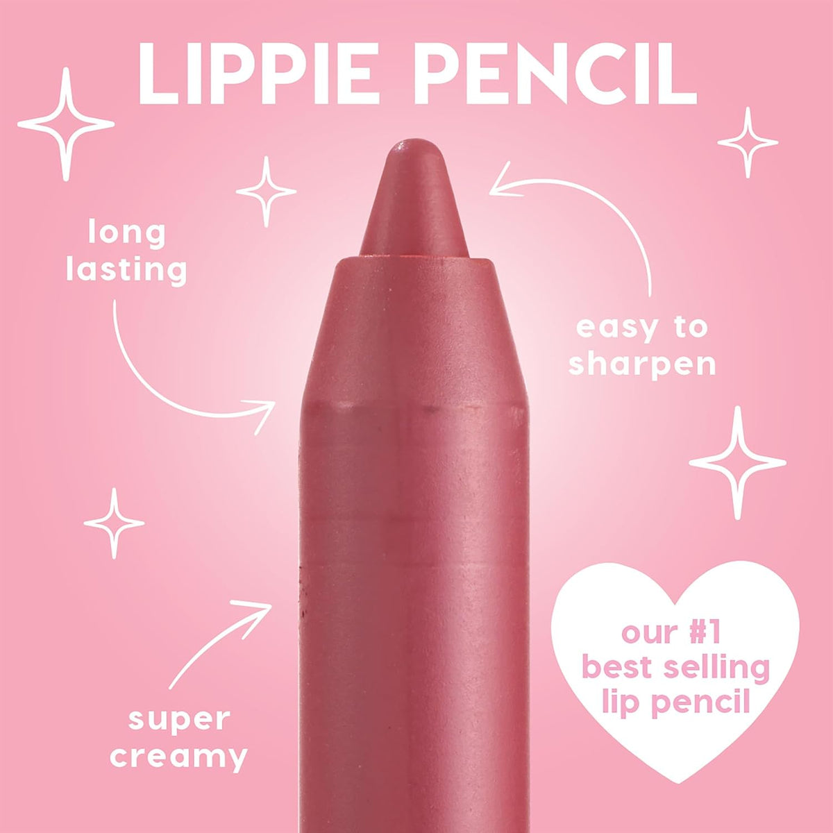 ColourPop Lippie Lip Pencil - High-Pigment, Long-Lasting & Sharpenable Lip Liner with High-Impact Color - Vegan, Cream Formula with Precise Application - Another Round (0.35 oz)