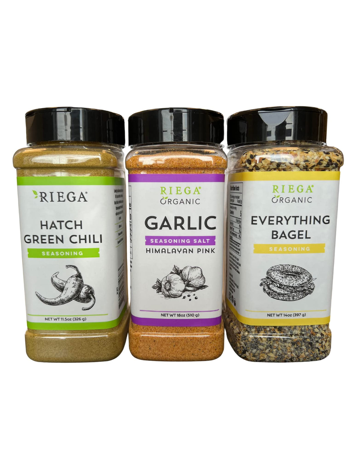 Riega Organic Garlic Seasoning Salt, Himalayan Pink Salt Perfect for Every Meal 18 Ounce (Pack of 1)
