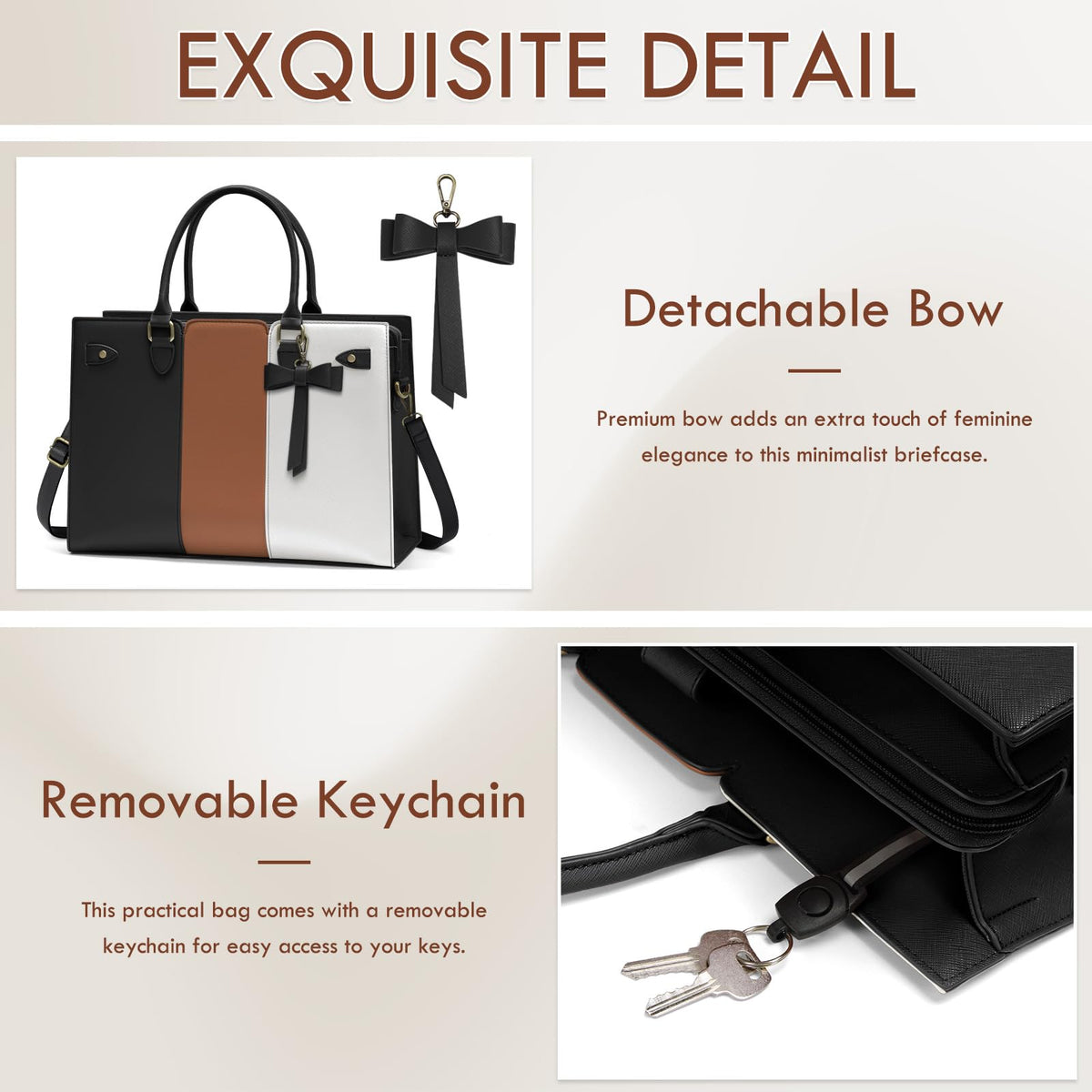 Laptop Bag for Women 15.6 Inch Laptop Tote Bag Waterproof Pu Leather Work Bag Computer Briefcase Office Teacher Handbag