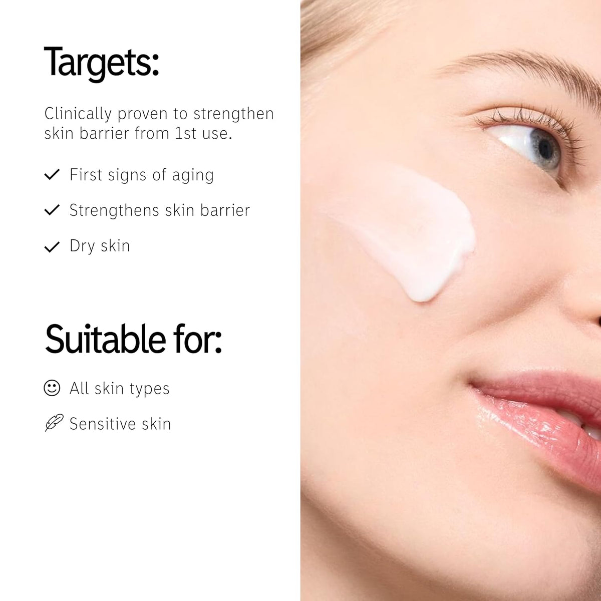 The INKEY List Bio-Active Ceramide Repairing and Plumping Moisturizer 1.7fl oz/50ml, Anti-Ageing Skincare, 24-Hour Hydration Cream, Vegan Friendly, Suitable For All Skin Types