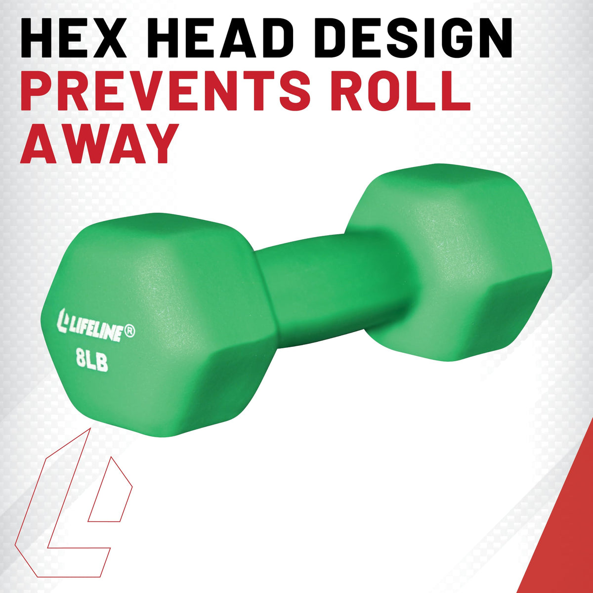 Lifeline Fitness Neoprene Dumbbell Weights – Premium Individual Hand Weights – Multiple Weight Options Available
