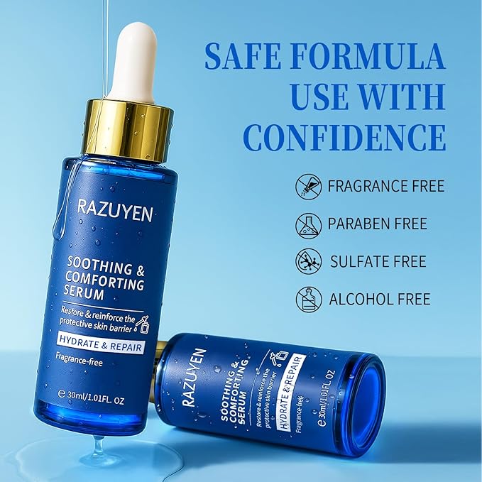 Soothing Collagen Serum for Face, Repair And Moisturize Skin, Anti Aging Face Serum for Women With Panthenol, Gentiana Scabra Root Extract, 1.01 FL OZ