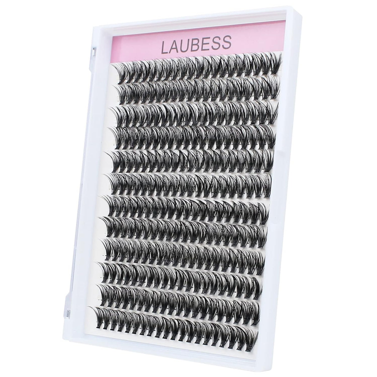 Lash Clusters LAUBESS Individual Lashes Waterproof Eyelash Clusters Mixed Tray Cluster Eyelash Extensions Soft Cluster Lashes for Beginners (40D-D-18)